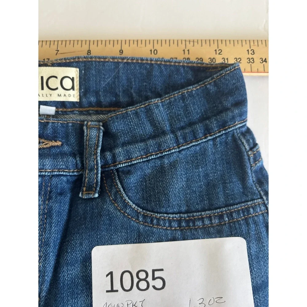 Etica Women Blue Skinny‎ Jeans Dark Wash Raw Hem Denim Slim Fit Pants Size 1